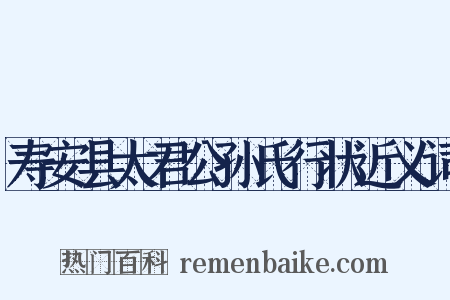 寿安县太君公孙氏行状近义词是什么意思的图片